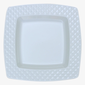 Diamond Collection White Plastic With A White Rim Plates, HD Png Download, Transparent PNG