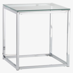 Glass Box Png - Glass Chrome End Table, Transparent Png, Transparent PNG