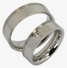 2 Couple Rings Stainless Steel With Titanium - Pre-engagement Ring, HD Png Download, Transparent PNG