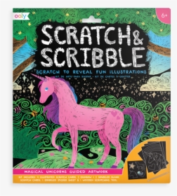 Scratch And Scribble 10 Piece Art Kit- Magical Unicorn - Ooly Scratch And Scribble, HD Png Download, Transparent PNG