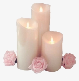 #aesthetic #candles #pink #tumblr #white #fire #roses - Aesthetic Candle Png, Transparent Png, Transparent PNG