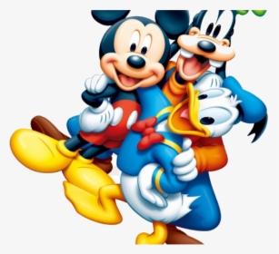 Disney World Characters Clipart Mickey Mouse Transparent - Mickey Mouse Pato Donald Y Goofy, HD Png Download, Transparent PNG
