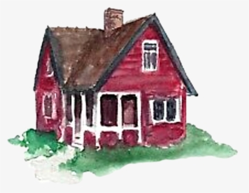 #watercolor #house #cottage #home #homesweethome #red - House, HD Png Download, Transparent PNG