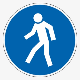 Walking, Pedestrian Passage, Man, Blue, Walker - Icone Piéton, HD Png Download, Transparent PNG