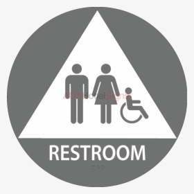 Handicap Sign Png - Women Handicap Restroom Signs, Transparent Png, Transparent PNG