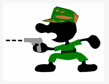 Game And Watch - Game And Watch With A Gun, HD Png Download, Transparent PNG