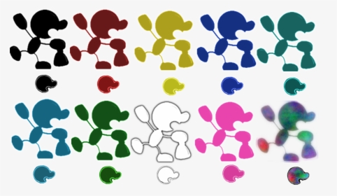 Transparent Mr Game And Watch Png - Mr Game And Watch Colors, Png Download, Transparent PNG