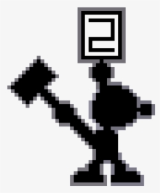 Mr Game And Watch Pixel Art, HD Png Download, Transparent PNG