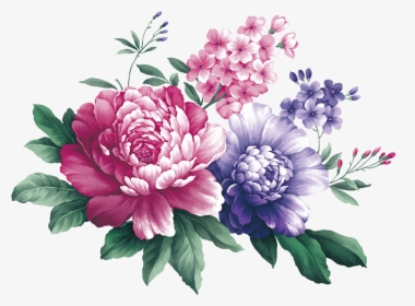 Bouquet Transparent Watercolor Peony - Flower Watercolor, HD Png Download, Transparent PNG