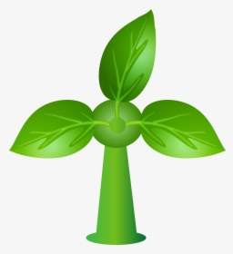 Green Leaves Wind Turbine Png Clip Art, Transparent Png, Transparent PNG