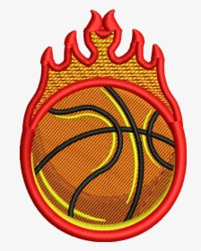 Basketball Flame Iron On Patch Png Basketball Patches - Nasa Hubble Mission Patch, Transparent Png, Transparent PNG
