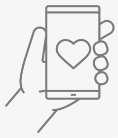 Reparación De Pantallas De Móviles - Man Holding A Phone Drawing, HD Png Download, Transparent PNG