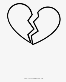 Corazón-roto Página Para Colorear - Heart, HD Png Download, Transparent PNG