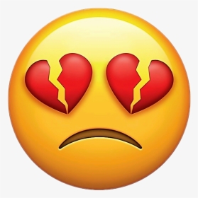 #emoji  #corazonroto  #emojisticker - Sad Broken Heart Emoji, HD Png Download, Transparent PNG