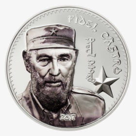2017 1000 Togrog 1 Oz Pure Silver Coin - Fidel Castro Coin, HD Png Download, Transparent PNG
