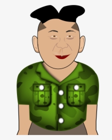 Clip Art In A Green Shirt - Kim Jong Un Pdf, HD Png Download, Transparent PNG