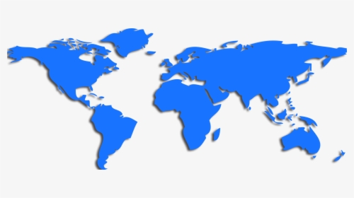 Transparent Blue World Map Png - Blue World Map Png, Png Download, Transparent PNG