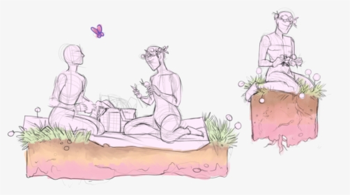 Drawing Dates Png - Сидит На Земле Референс, Transparent Png, Transparent PNG
