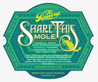 The Bruery Share This Mole - Bruery Share This Mole, HD Png Download, Transparent PNG
