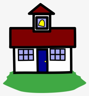 Schoolhouse, School, Education, Building, Learn - Gambar Animasi Bangunan Sekolah, HD Png Download, Transparent PNG