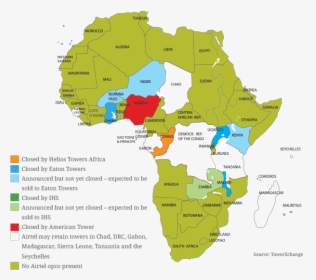 Airtel African Tower Sale - Kenya Africa Map Png, Transparent Png, Transparent PNG