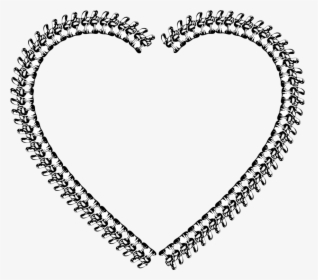 Heart,love,chain - Zipper Heart Png, Transparent Png, Transparent PNG