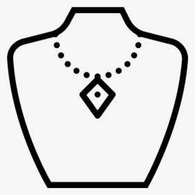A Necklace With A Thin Chain And Large Diamond Shaped - Jewelry Icon, HD Png Download, Transparent PNG