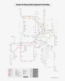Greater Kl Klang Valley Integrated Transit Map, HD Png Download, Transparent PNG