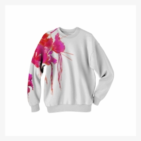 Minimalistic Floral Print Sweatshirt $68 - Moth Orchid, HD Png Download, Transparent PNG