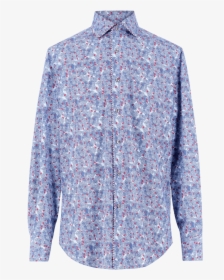 Floral-print Shirt With Contrasting Piping Ss19 Collection, - Blouse, HD Png Download, Transparent PNG