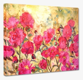 Pink And Yellow Flower Painting, HD Png Download, Transparent PNG