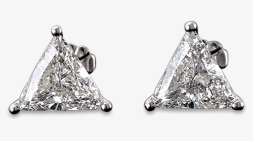 Triangular Diamond Stud Earrings, - Earrings, HD Png Download, Transparent PNG