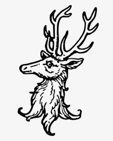 Stag Head Heraldry, HD Png Download, Transparent PNG