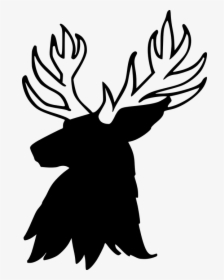 Stag Clipart Antelope - Draw Of Reindeer, HD Png Download, Transparent PNG