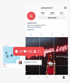 Instagram Girl Model Inside An Instagram Profile - Instagram Profile Design For Model, HD Png Download, Transparent PNG