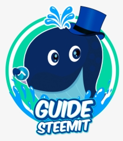Guide Steemit Whale Con Aleta Y Upvote - Blue Whale Cartoon, HD Png Download, Transparent PNG