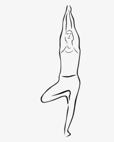 Yoga Pose Clipart Black And White, HD Png Download, Transparent PNG