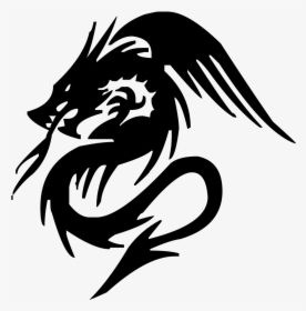 Dragon Tribal Tattoo Drawing, HD Png Download, Transparent PNG