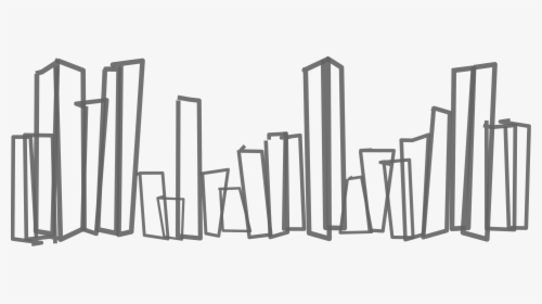 City Drawing For Free Download - Buildings City Black And White Sketch, HD Png Download, Transparent PNG