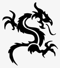 Dragon Fire Tattoo Celtic Animal - Dragon Black And White Tattoo, HD Png Download, Transparent PNG