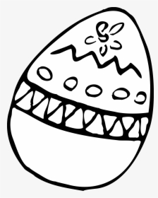 Transparent Easter Eggs In Grass Border Png - Black And White Easter Egg Clip Art, Png Download, Transparent PNG