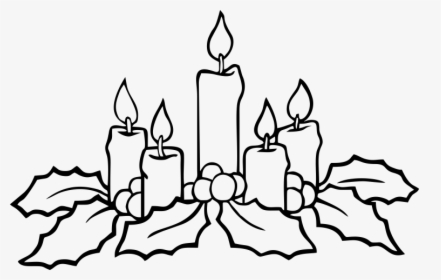Library Happy New Year - Christmas Candles Clipart Black And White, HD Png Download, Transparent PNG