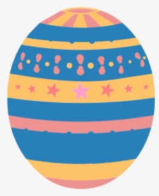 Easter Eggs Clip Art 3 Image - Easter Egg Art Orange And Blue, HD Png Download, Transparent PNG