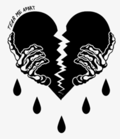 Transparent Heartbreak Clipart - Broken Transparent Black Heart, HD Png Download, Transparent PNG