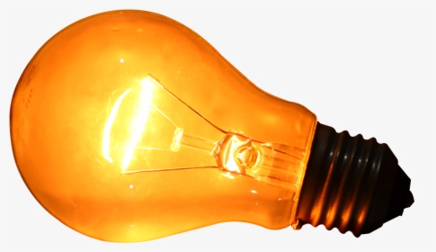 Glowing Yellow Light Bulb Png Image, Transparent Png, Transparent PNG