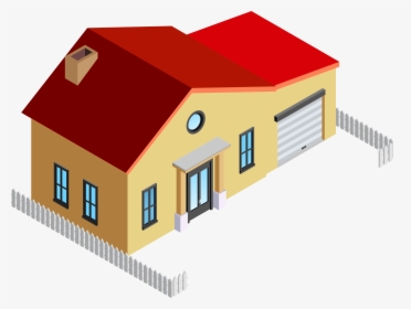 House With Fence Png Clip Art, Transparent Png, Transparent PNG