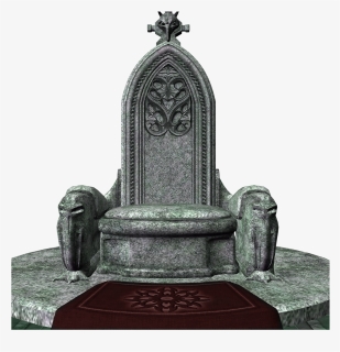 Throne, Stone, Fantasy, Chair, Royal, Royalty, Castle - Stone Throne, HD Png Download, Transparent PNG