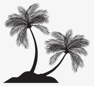 Palm Trees Silhouette Png, Transparent Png, Transparent PNG