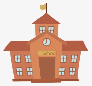 School Cartoon Building - School Cartoon Transparent Background, HD Png Download, Transparent PNG