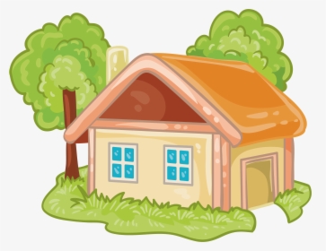 House Cartoon Log Cabin - Cartoon House Transparent Background, HD Png Download, Transparent PNG
